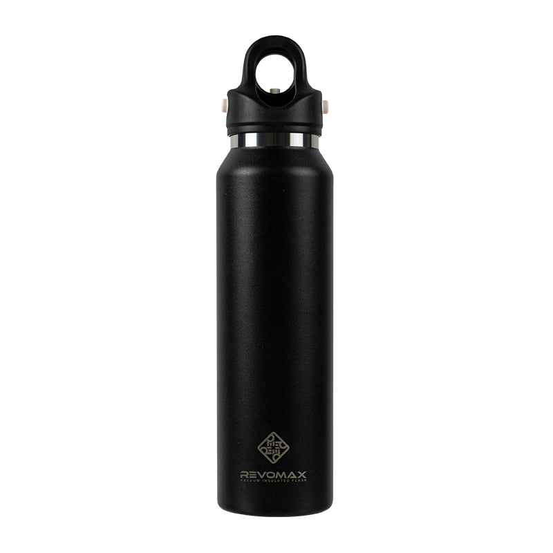 Revomax Vacuum Insulated Double-Walled Water Bottle with Twist-Free Cap, 473ml/16oz