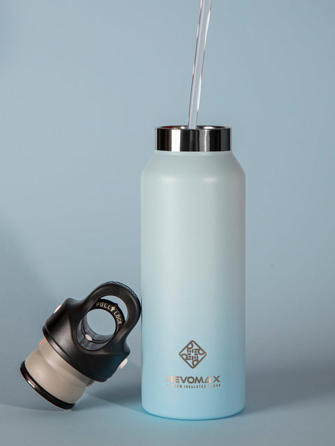 Sky Blue Revomax 355ml 12oz Slim Insulated Flask